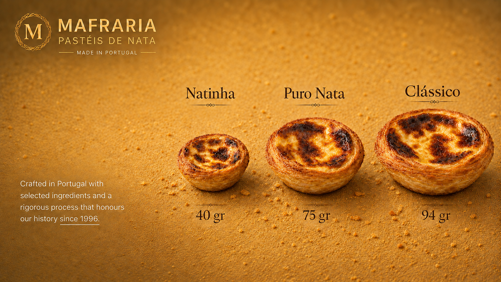 Mafraria Pastéis de Nata — Natinha, Puro Nata and Clássico