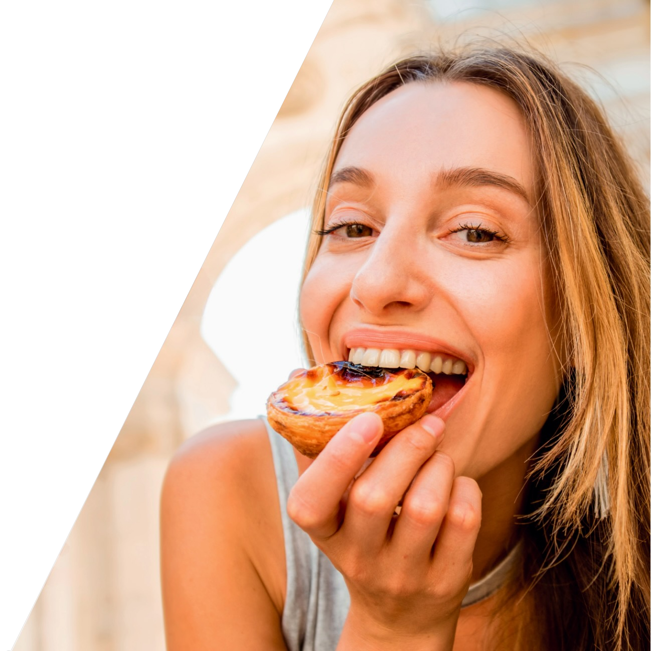 eating custard pie